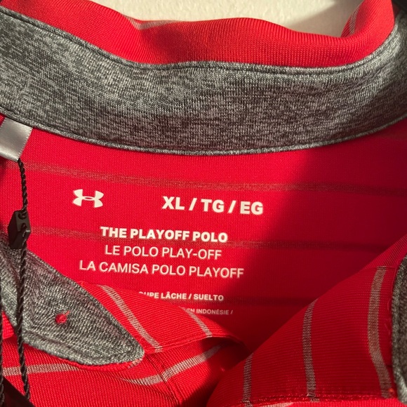 Under Armour Polo Red New with Tags Xl - Picture 3 of 3